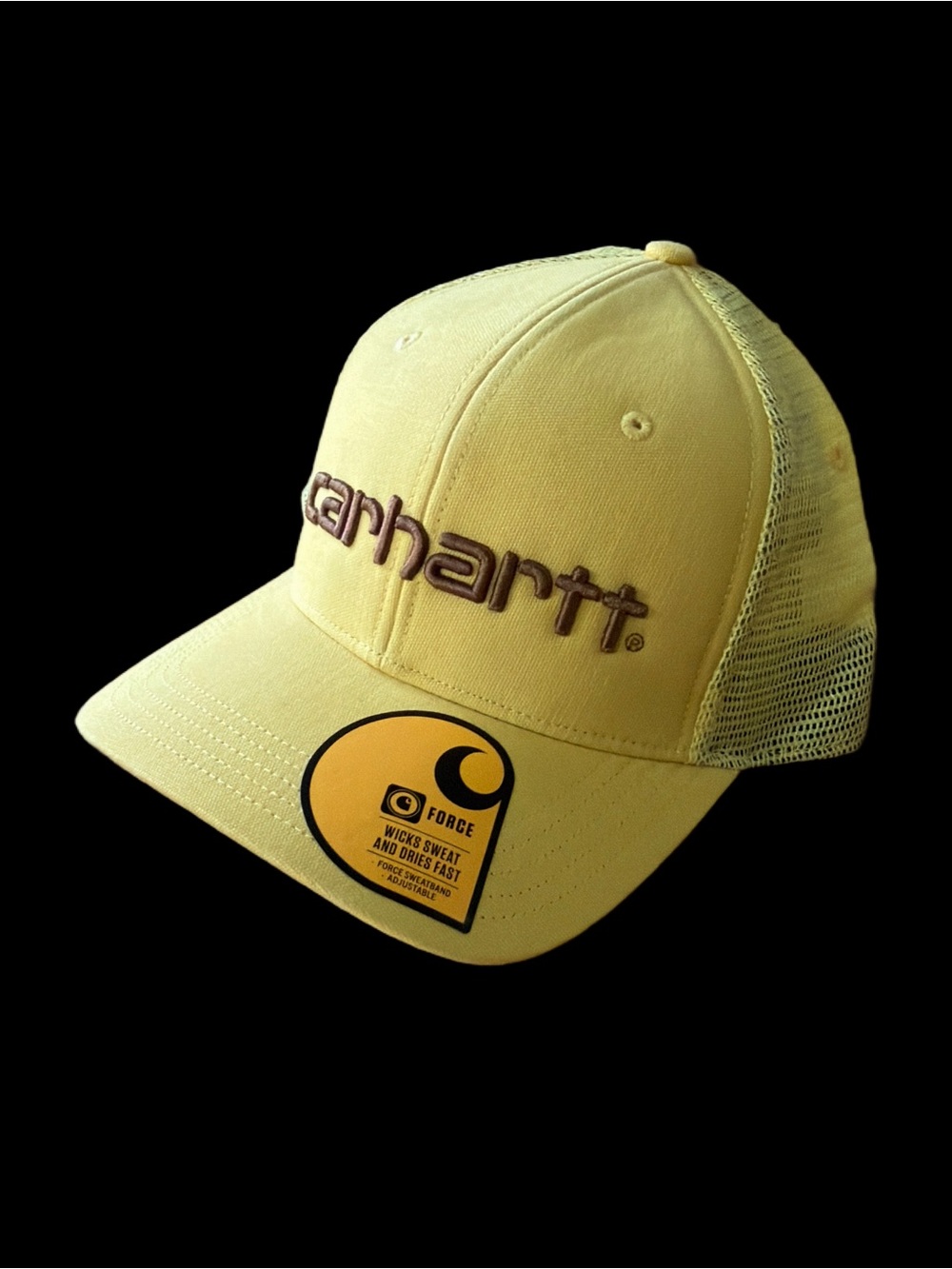 Carhartt Yellow Mesh Back Logo Cap NEW SnapBack OSFM